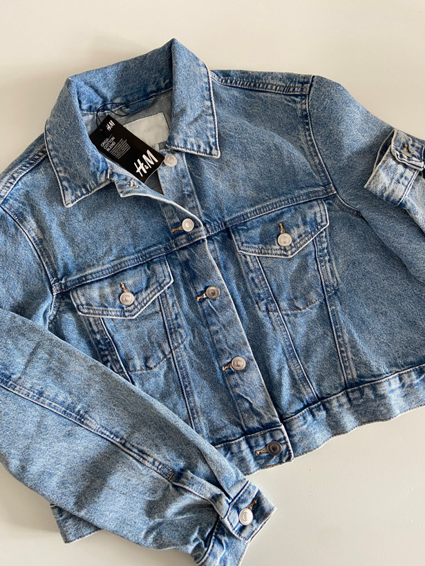 کت جین زنانه برند H&M وارداتی مدل کراپ